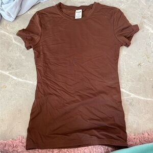 PINK Victoria's Secret Chocolate Short Sleeve Tee